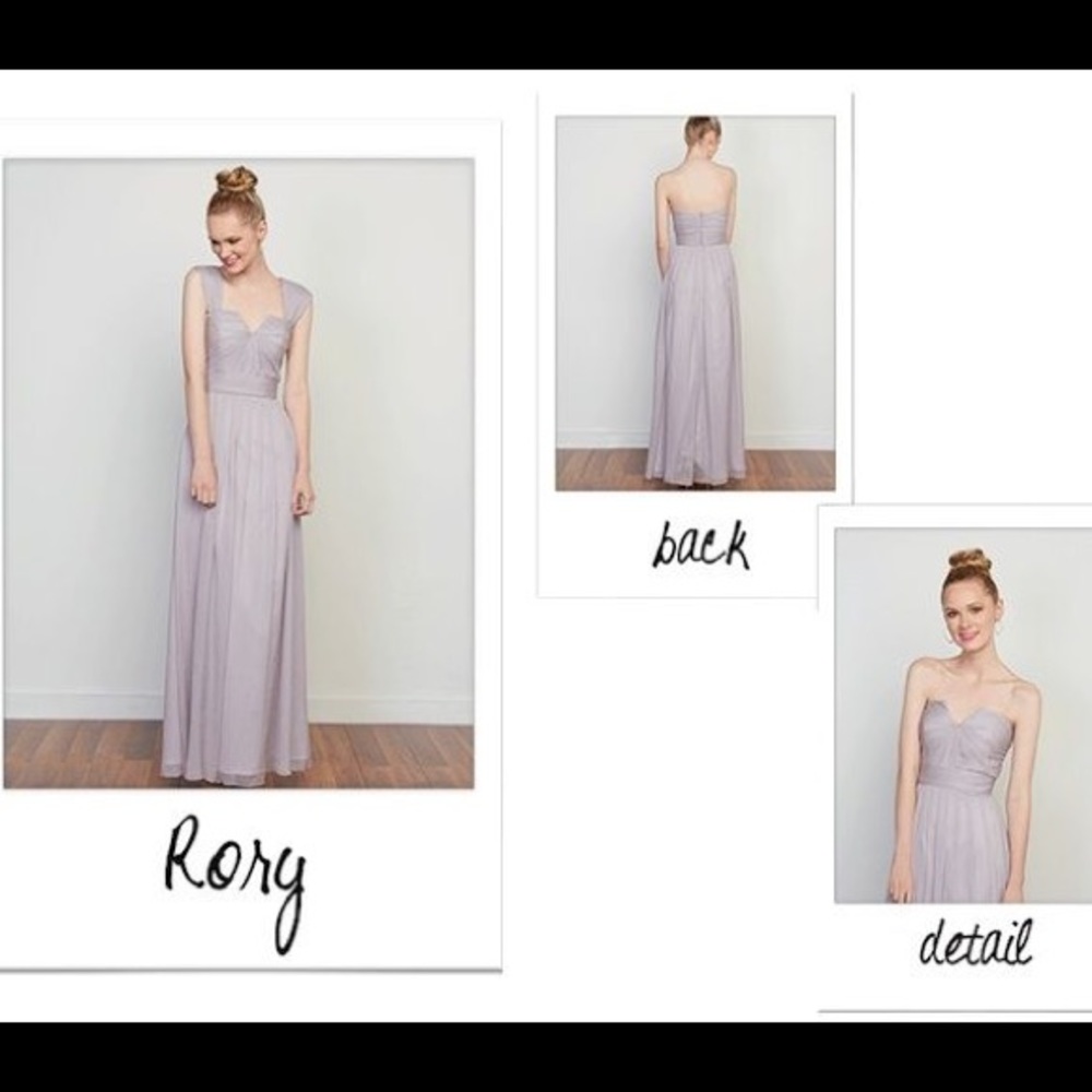 Grey chiffon gown size 14